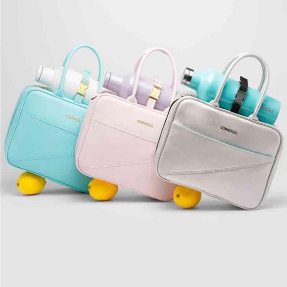 🥶Corkcicle Neoprene Baldwin Box Turquoise Lunchbox - Picture 10 of 14